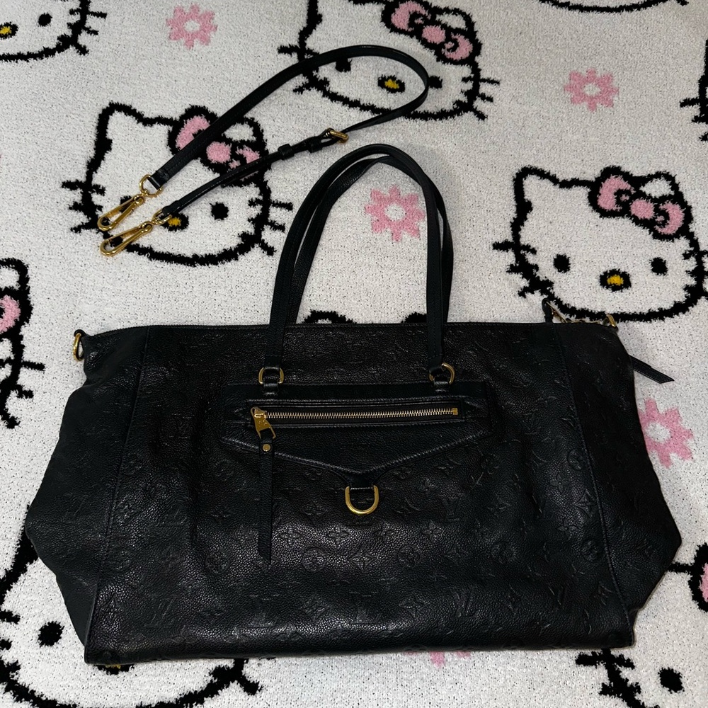 Authentic Louis Vuitton monogram empreinte lumineuse Gm infini blue hobo bag